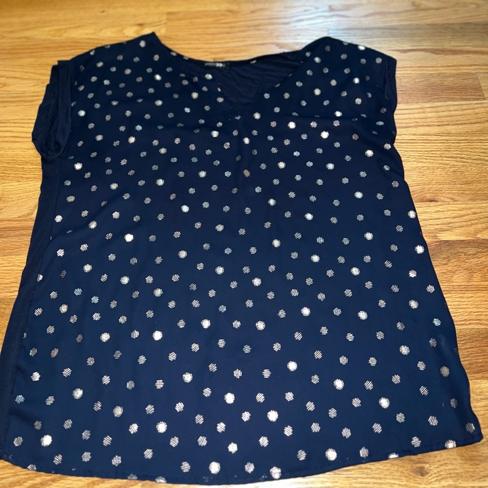 Paper Moon Black w/ Gold Dots Blouse